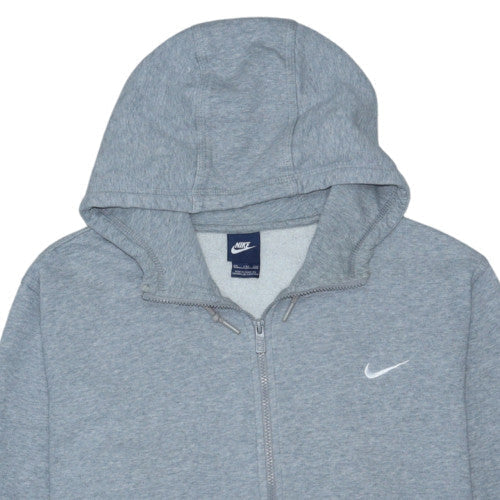 Nike Men's Grey Full Zip Hoodie 2XL Regular Fit Fleece