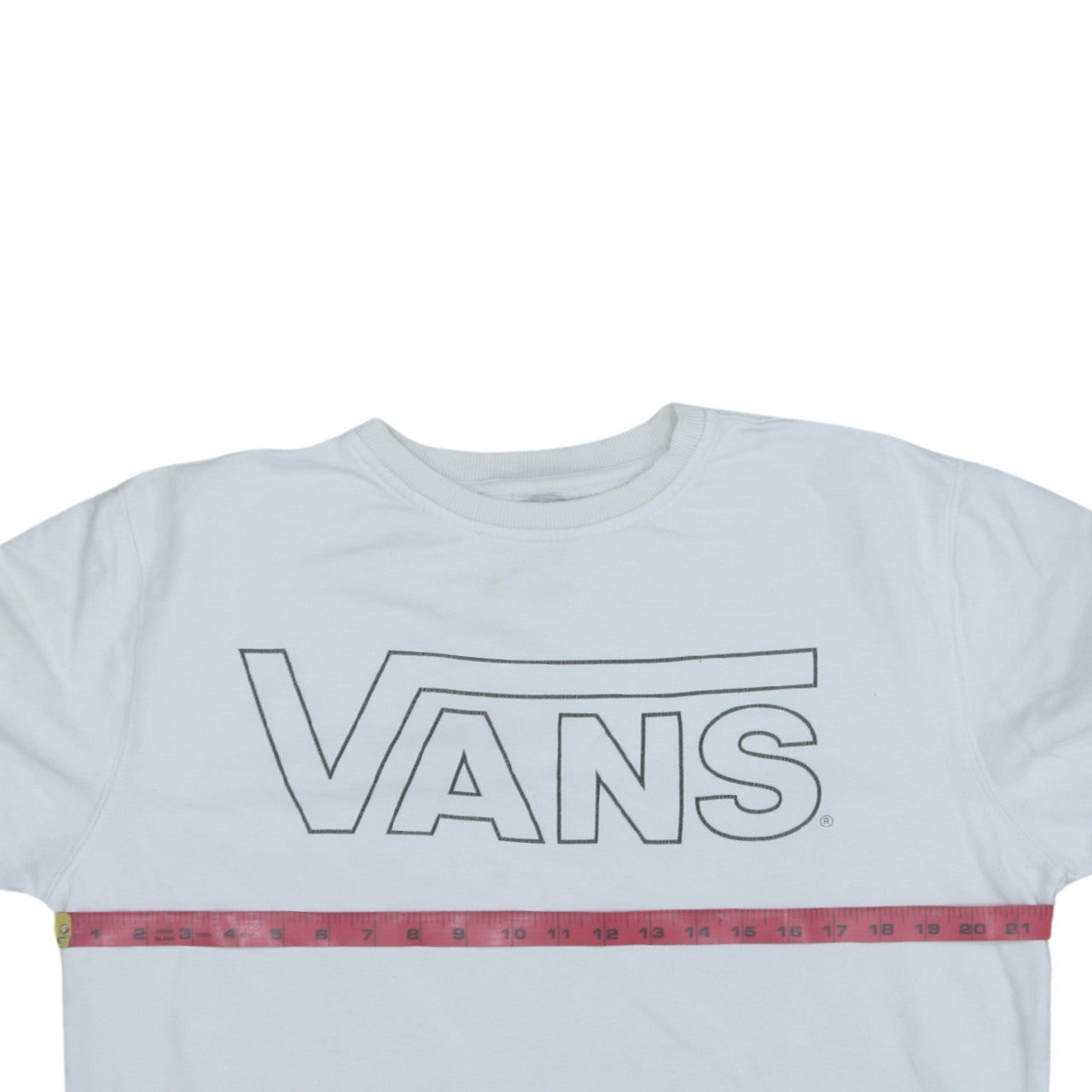 Vans Men's White Crew Neck Pullover Sweatshirt Size M