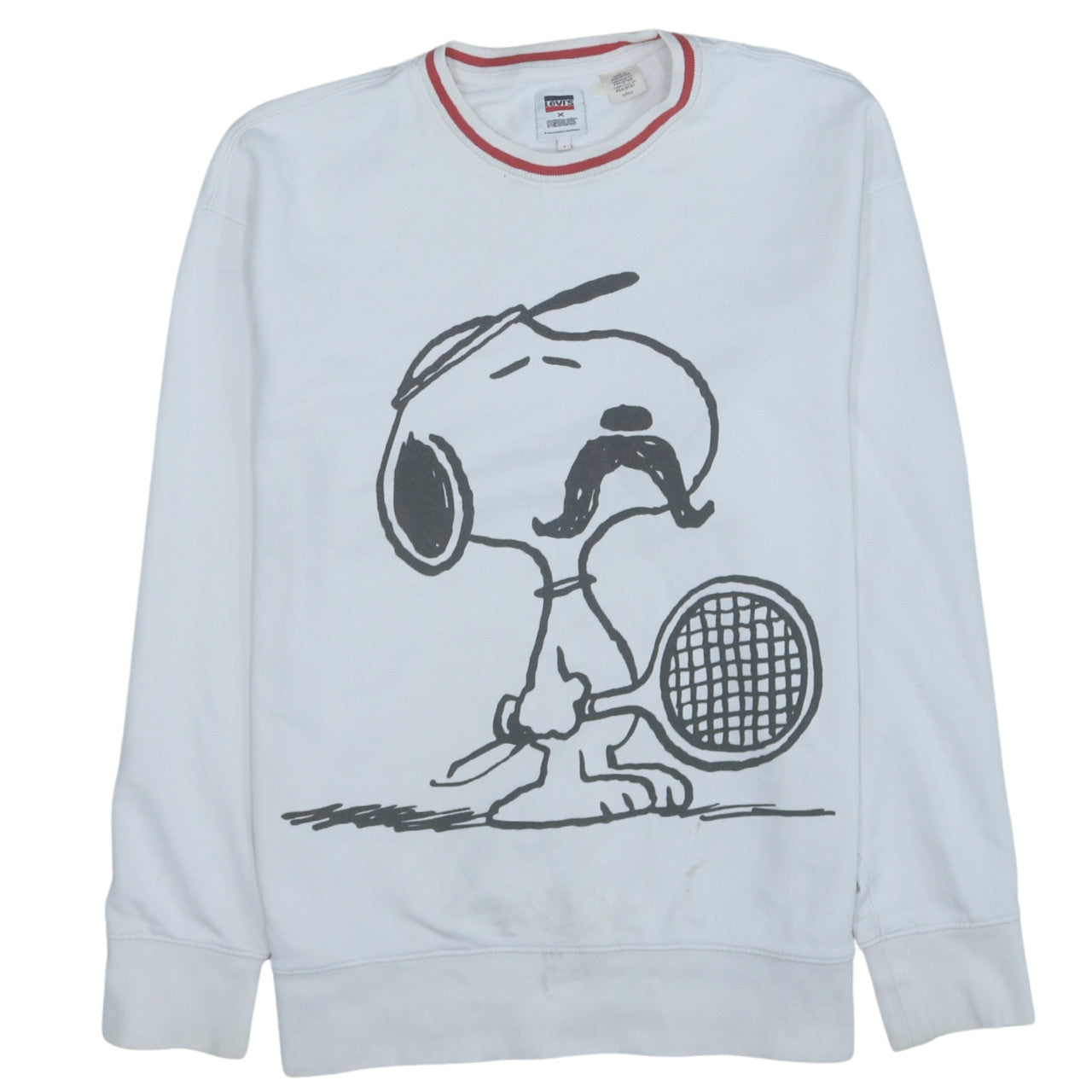 Levi's x Peanuts Women's White Snoopy Tennis Sweatshirt Size S