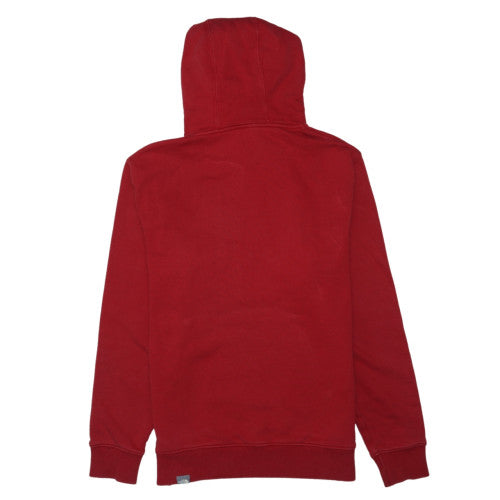 The North Face Men Red Pullover Hoodie L Logo Cotton Sweatshirt