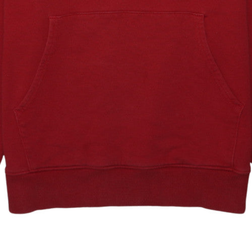 The North Face Men Red Pullover Hoodie L Logo Cotton Sweatshirt