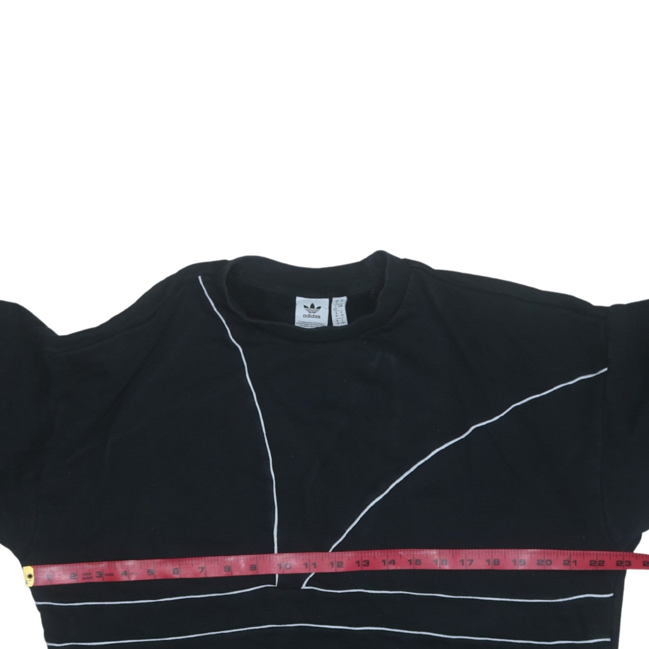 Adidas Women Black Crew Neck Graphic Pullover Sweatshirt Size 12