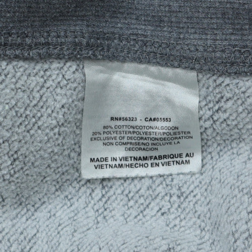 Nike Men’s Grey Pullover Hoodie L Regular Fit Fleece Sweatshirt