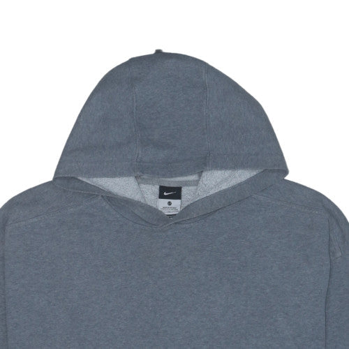 Nike Men’s Grey Pullover Hoodie L Regular Fit Fleece Sweatshirt