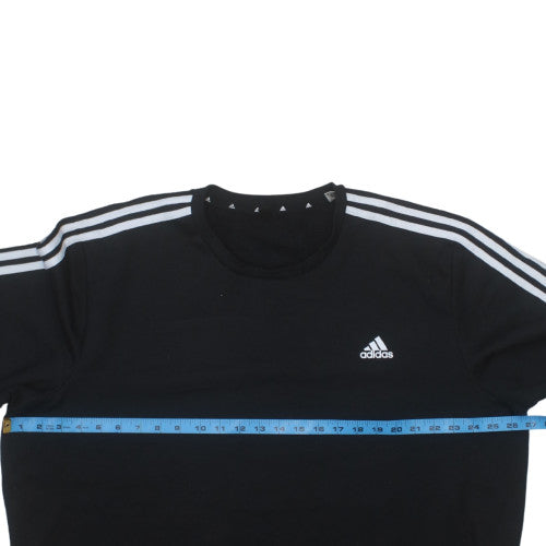 Adidas Men's Black Crew Neck Sweatshirt 2XL Classic Logo Pullover
