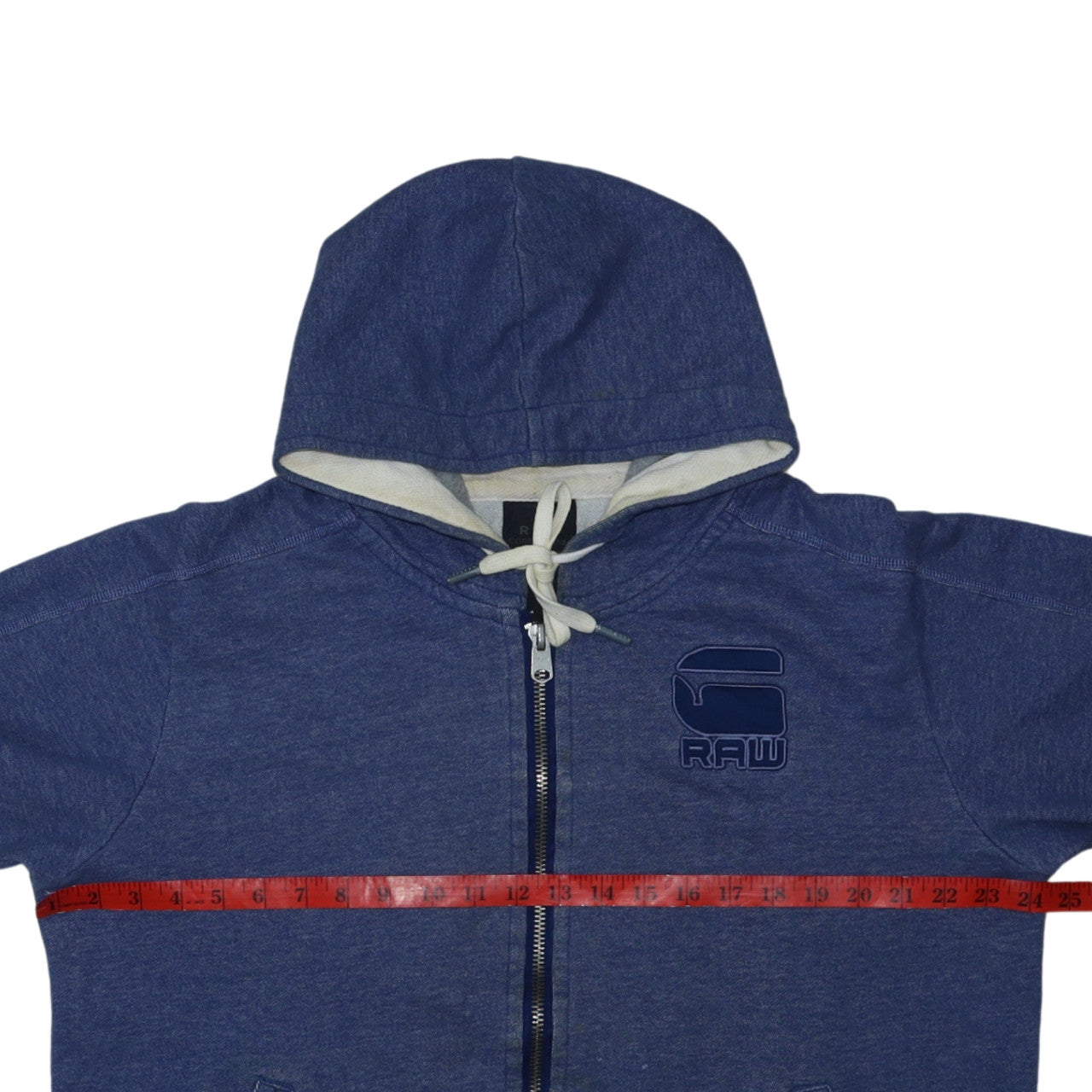 G-Star Men’s Blue Full Zip Hoodie XL RAW Correctline Logo Sweatshirt