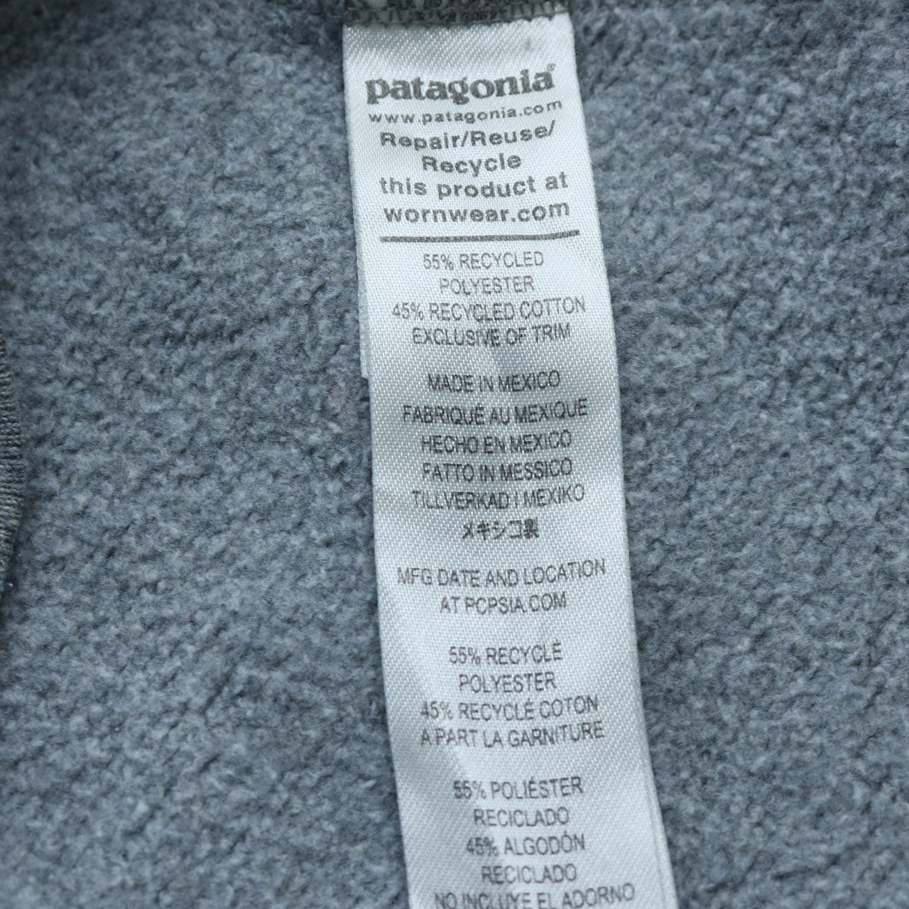 Patagonia Mens Grey Small Regular Fit Crew Neck Sweatshirt
