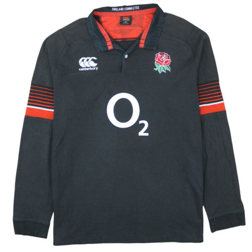 Canterbury England Rugby Men Black 2XL Henley Sweatshirt