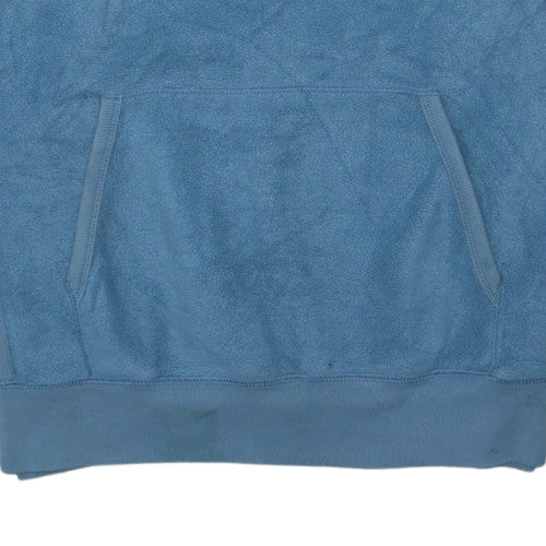 GAP Womens Blue Pullover Hoodie Medium Fleece Casual Sweatshirt