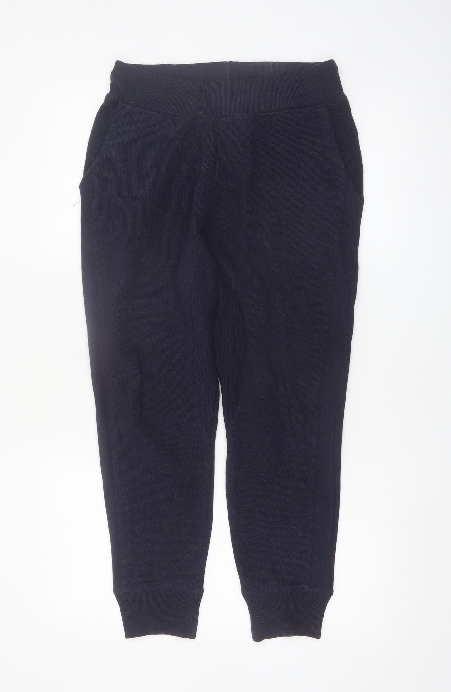 Zara Man Black Cotton Jogger Trousers Mens M Elastic Waist
