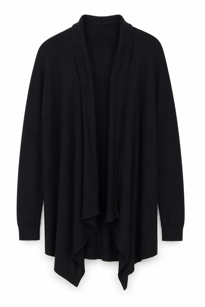 Next Women Black Merino Wool Blend Long Sleeve Cardigan Size 14