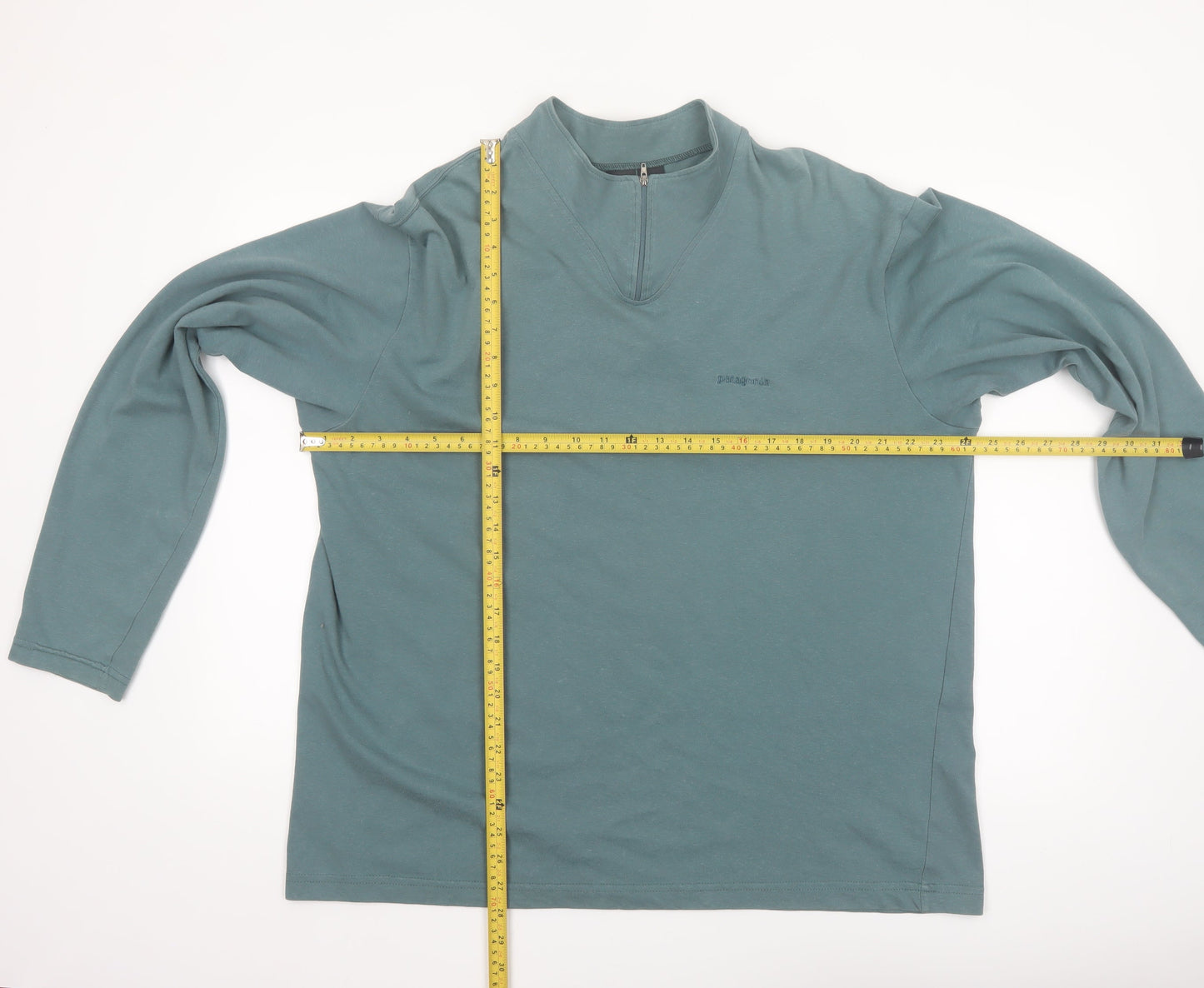 Patagonia Men's Green XL 1/4 Zip Mock Neck Sweatshirt