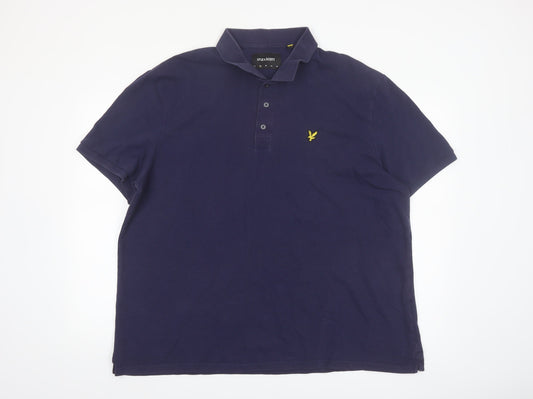 Lyle & Scott Men's Blue 2XL Cotton Polo Shirt Classic Fit