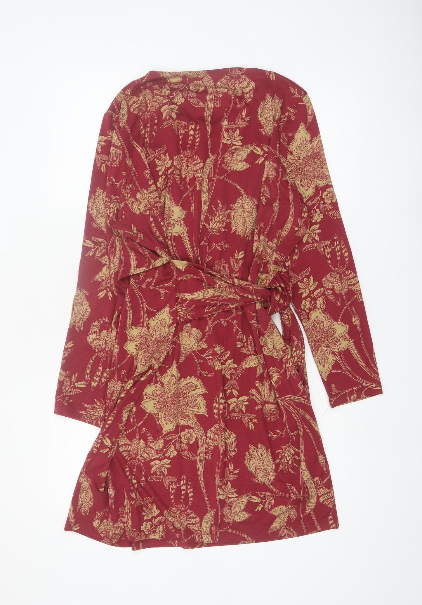 Marks and Spencer Women’s Red Floral Wrap Dress Size 10