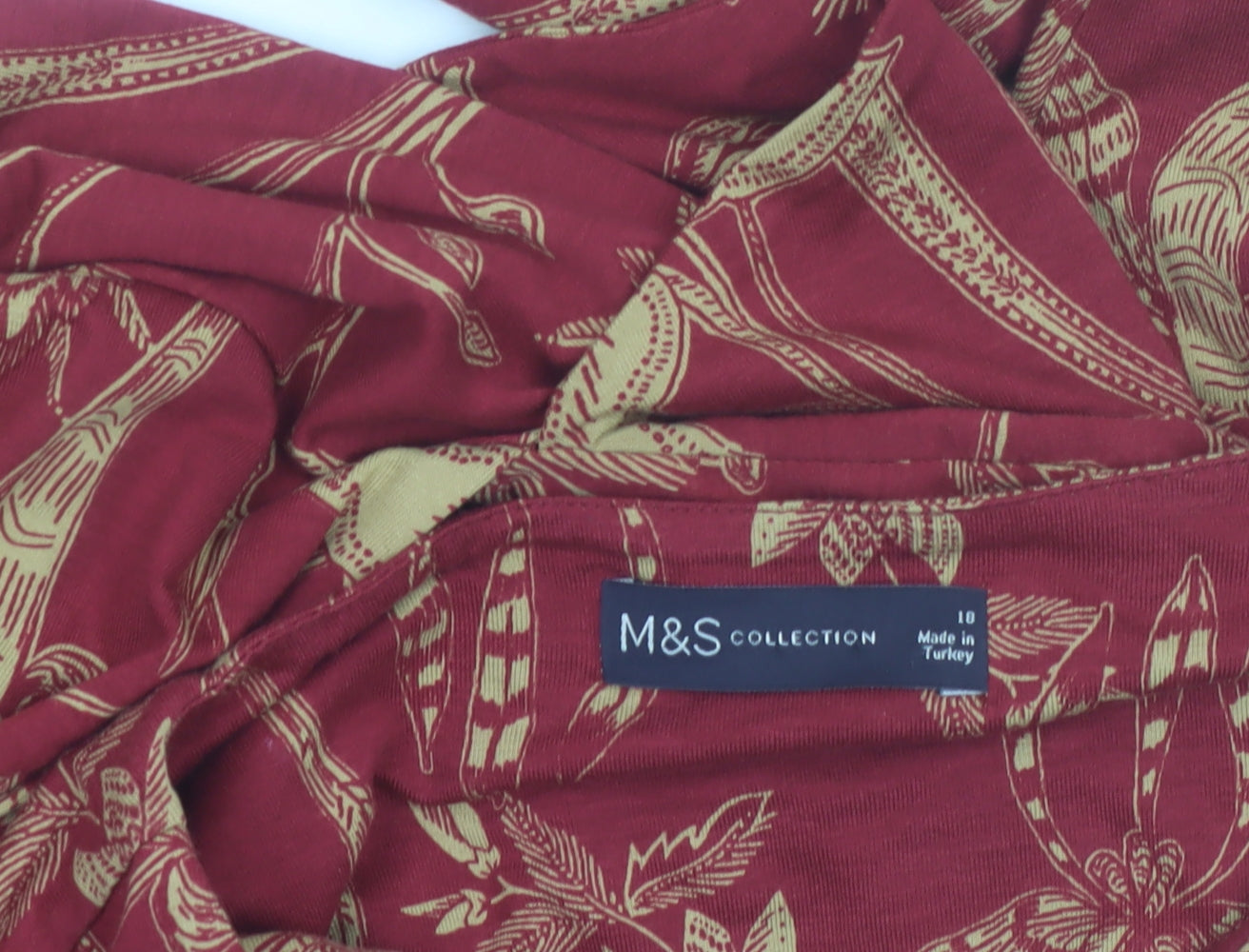 Marks and Spencer Women’s Red Floral Wrap Dress Size 10