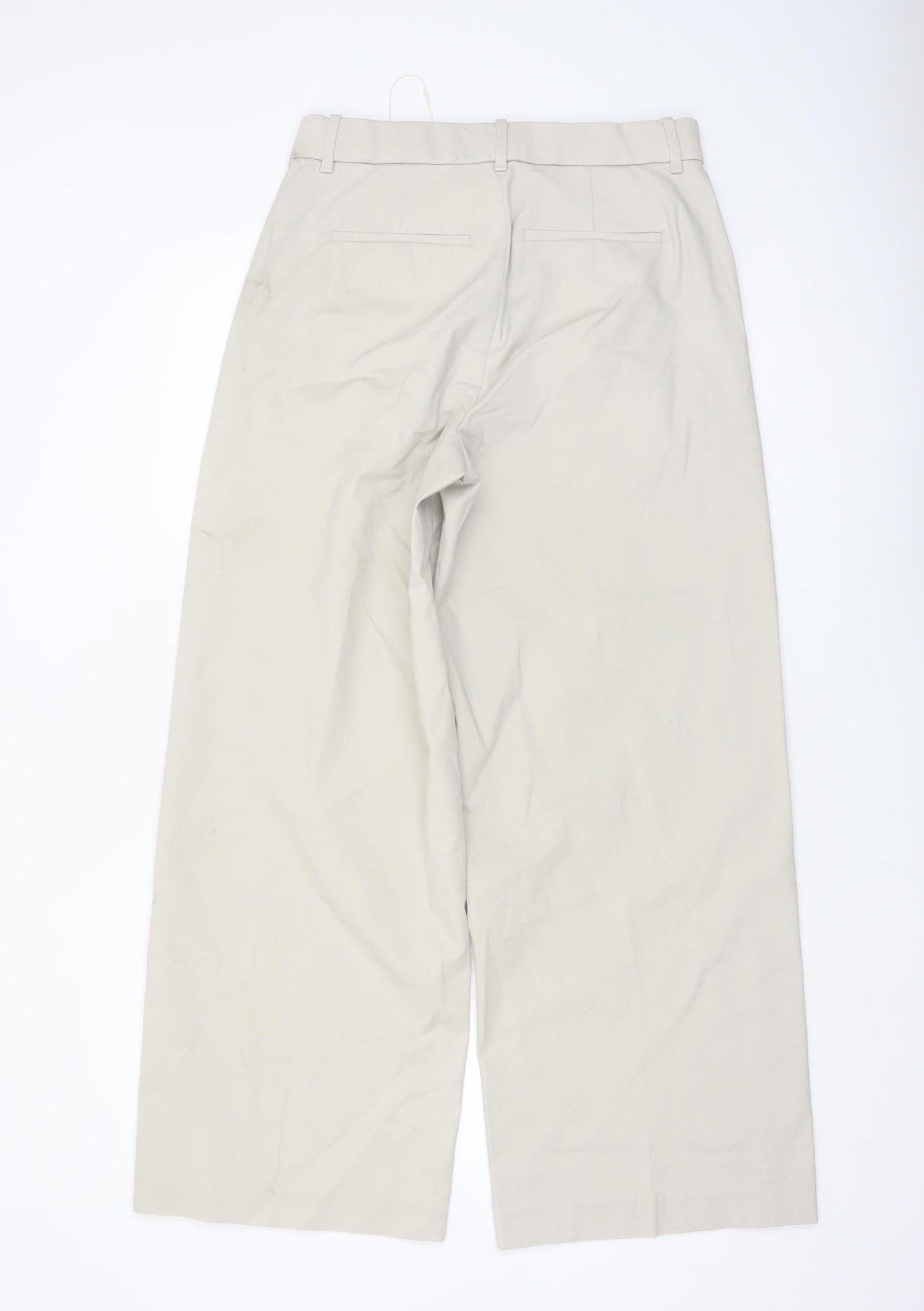 Marks and Spencer Womens Beige Chino Trousers Size 12 Regular