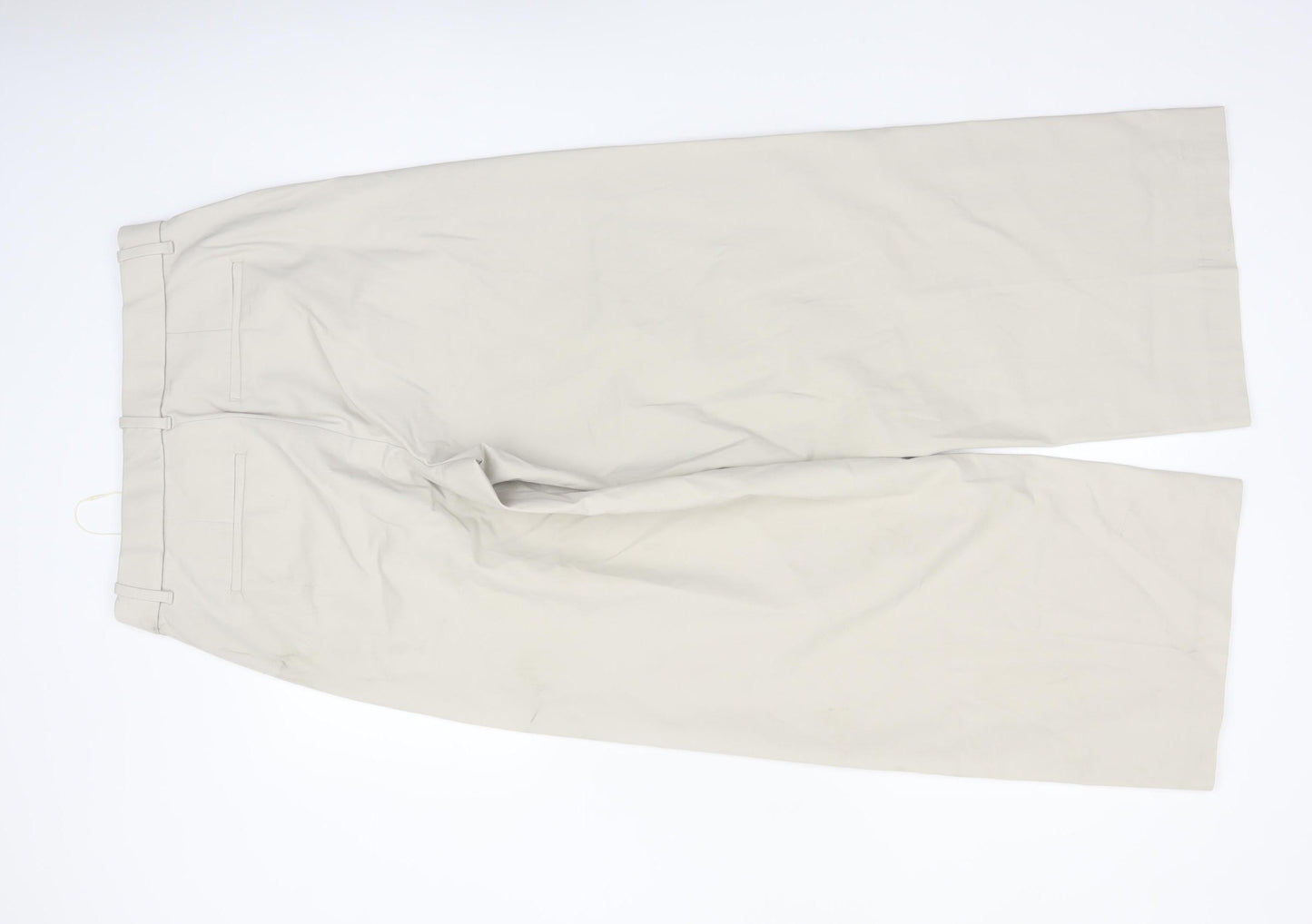 Marks and Spencer Womens Beige Chino Trousers Size 12 Regular