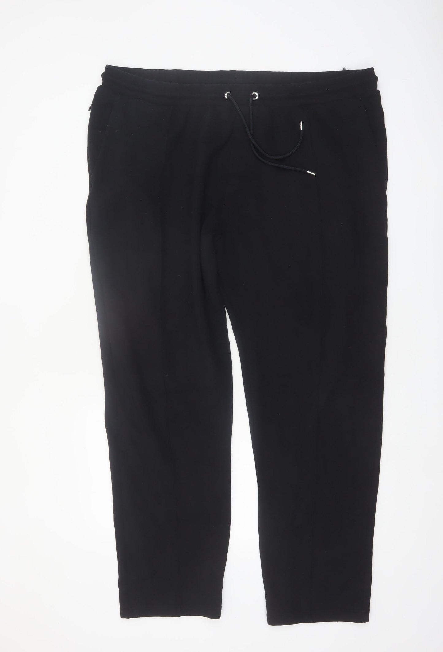 Marks and Spencer Men’s Black 2XL Jogger Trousers with Drawstring Waist