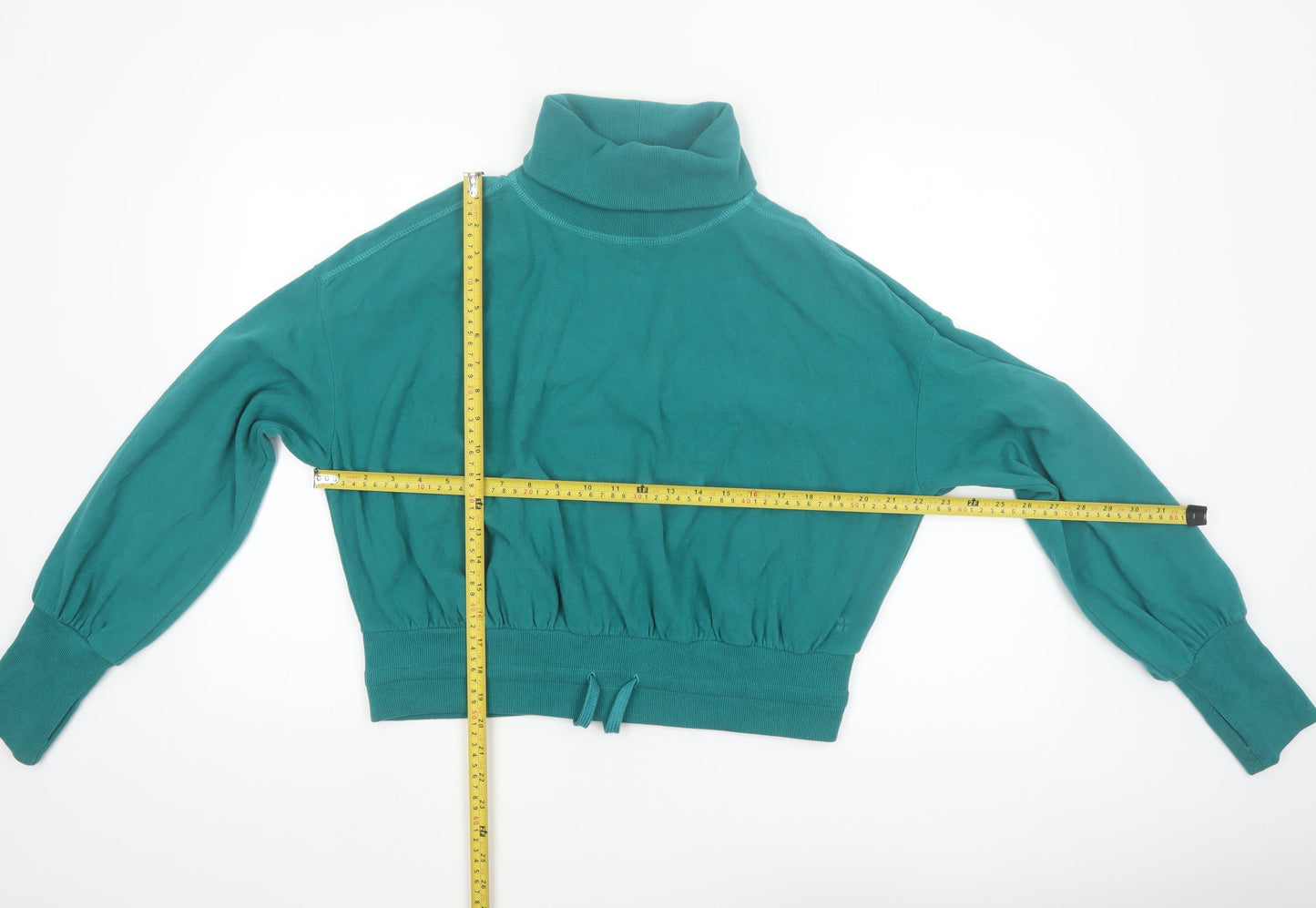 Sweaty Betty Womens Green Roll Neck Pullover Sweatshirt Size M