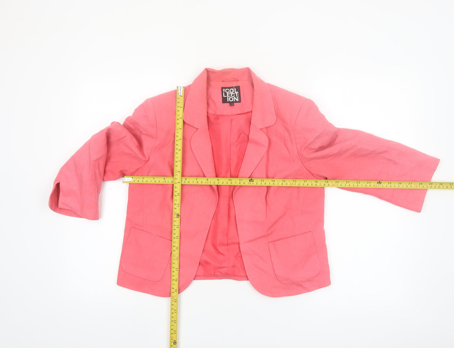 Debenhams The Collection Women Pink Linen Blend Blazer Size 10