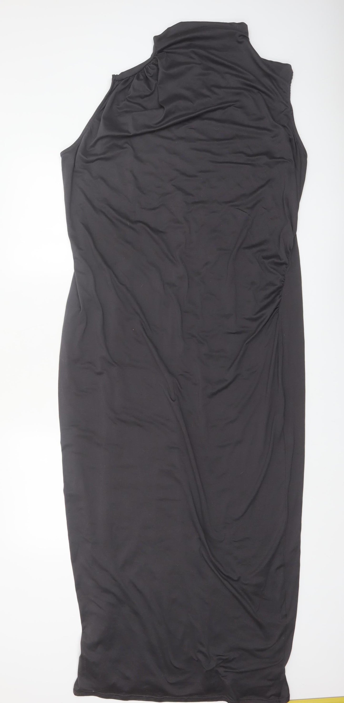 wkndgirl Women Black Size 20 Sleeveless Bodycon Midi Dress