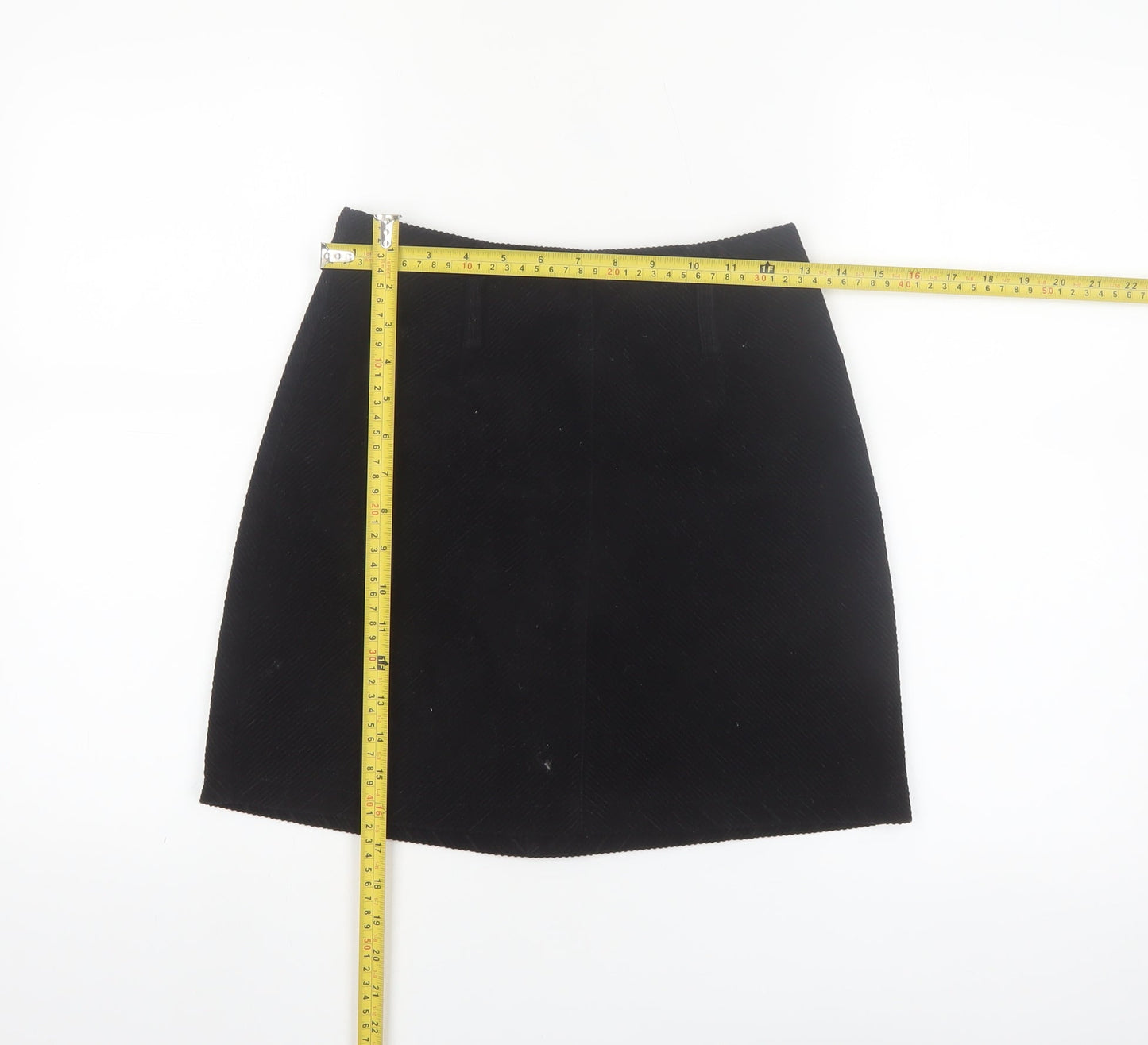 Denim Co. Women's Black Corduroy Mini Skirt Size 8