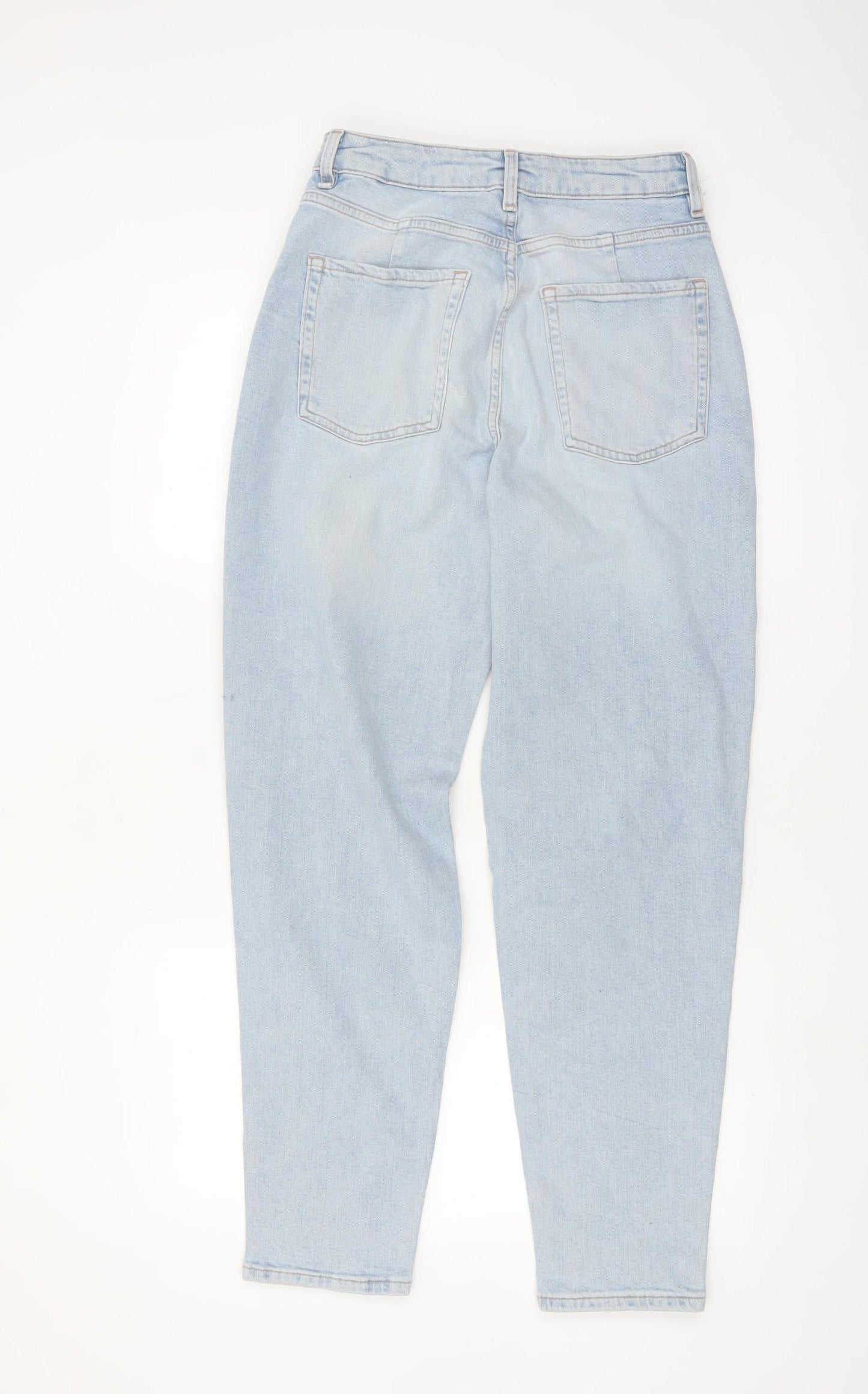 Marks and Spencer Women's Blue Mom Jeans Size 10 Tall High Rise