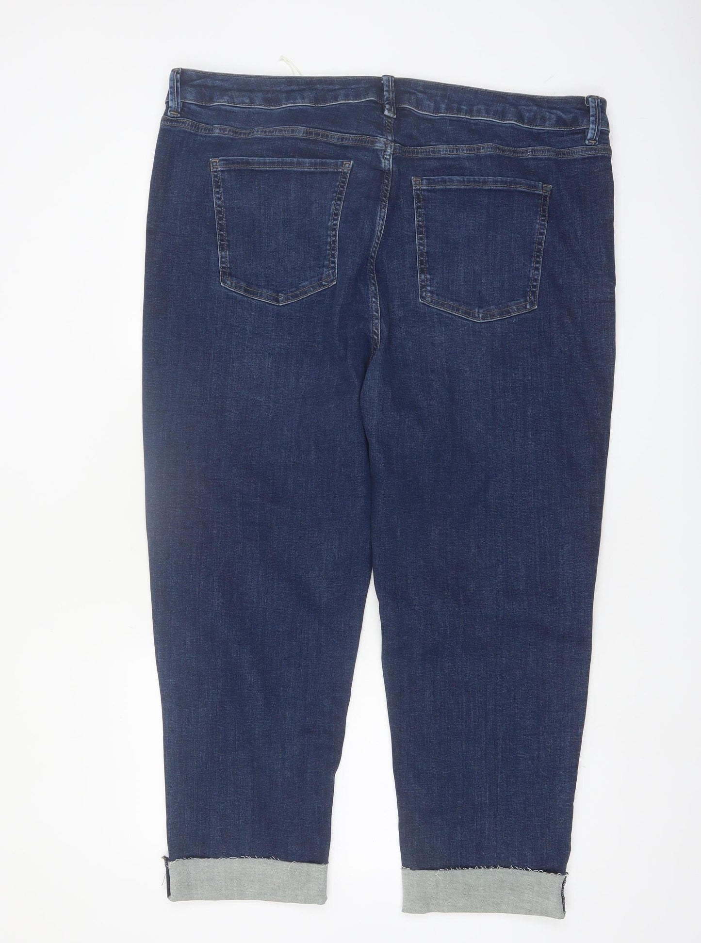 Marks and Spencer Women Blue Size 22 Regular Harper Supersoft Cigarette Jeans