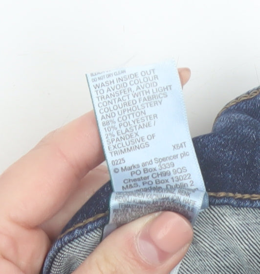 Marks and Spencer Women Blue Size 22 Regular Harper Supersoft Cigarette Jeans