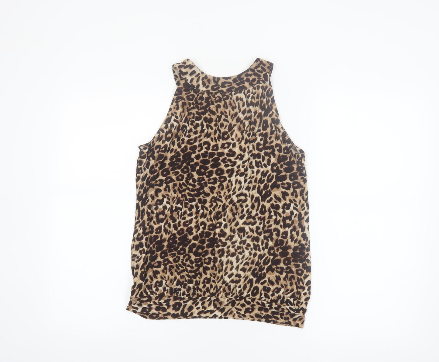 Next Women's Brown Animal Print Sleeveless Tank Top Size 10
