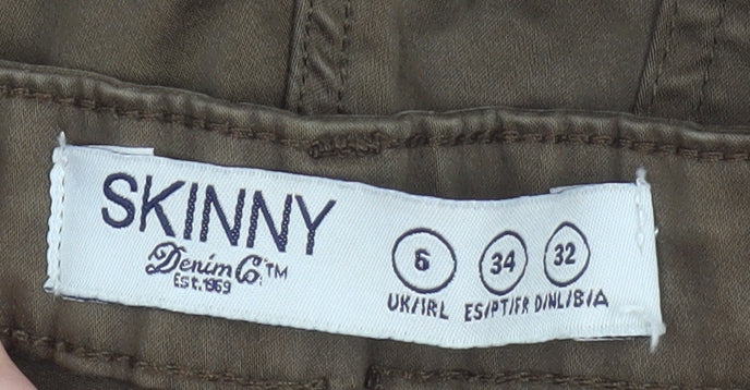 Denim Co. Women’s Brown Skinny Cargo Jeans Size 6