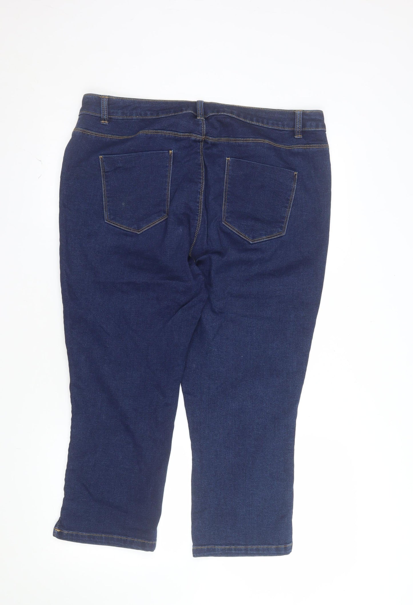 Dunnes Stores Women's Blue Denim Stretch Bermuda Shorts Size 18