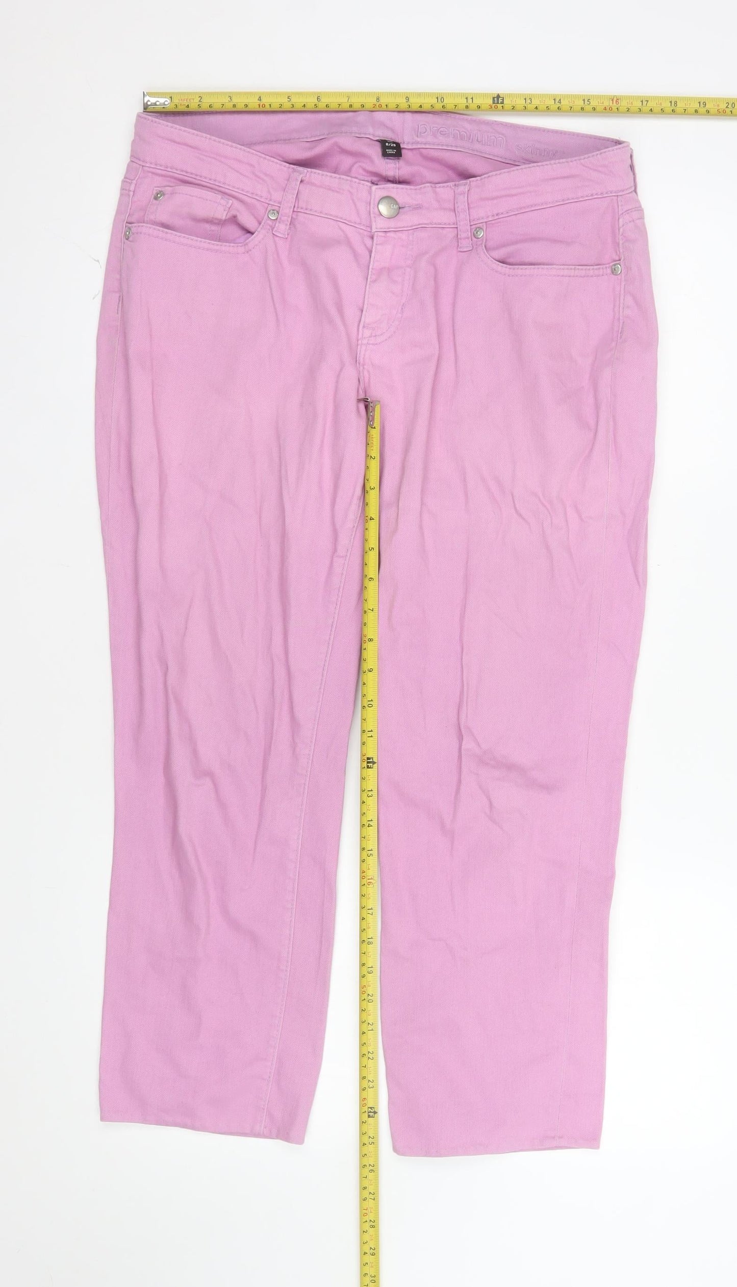 Gap Women's Pink Skinny Jeans Size 8 Slim Fit Mid Rise Denim