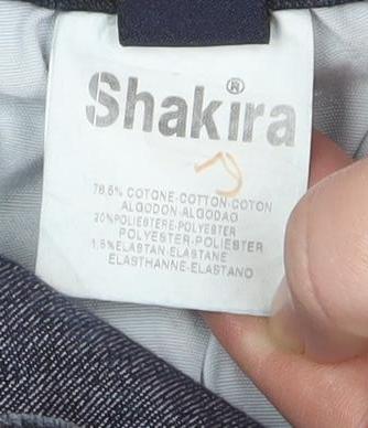 Shakira Women's Blue Straight Leg Stretch Denim Jeans Size 12