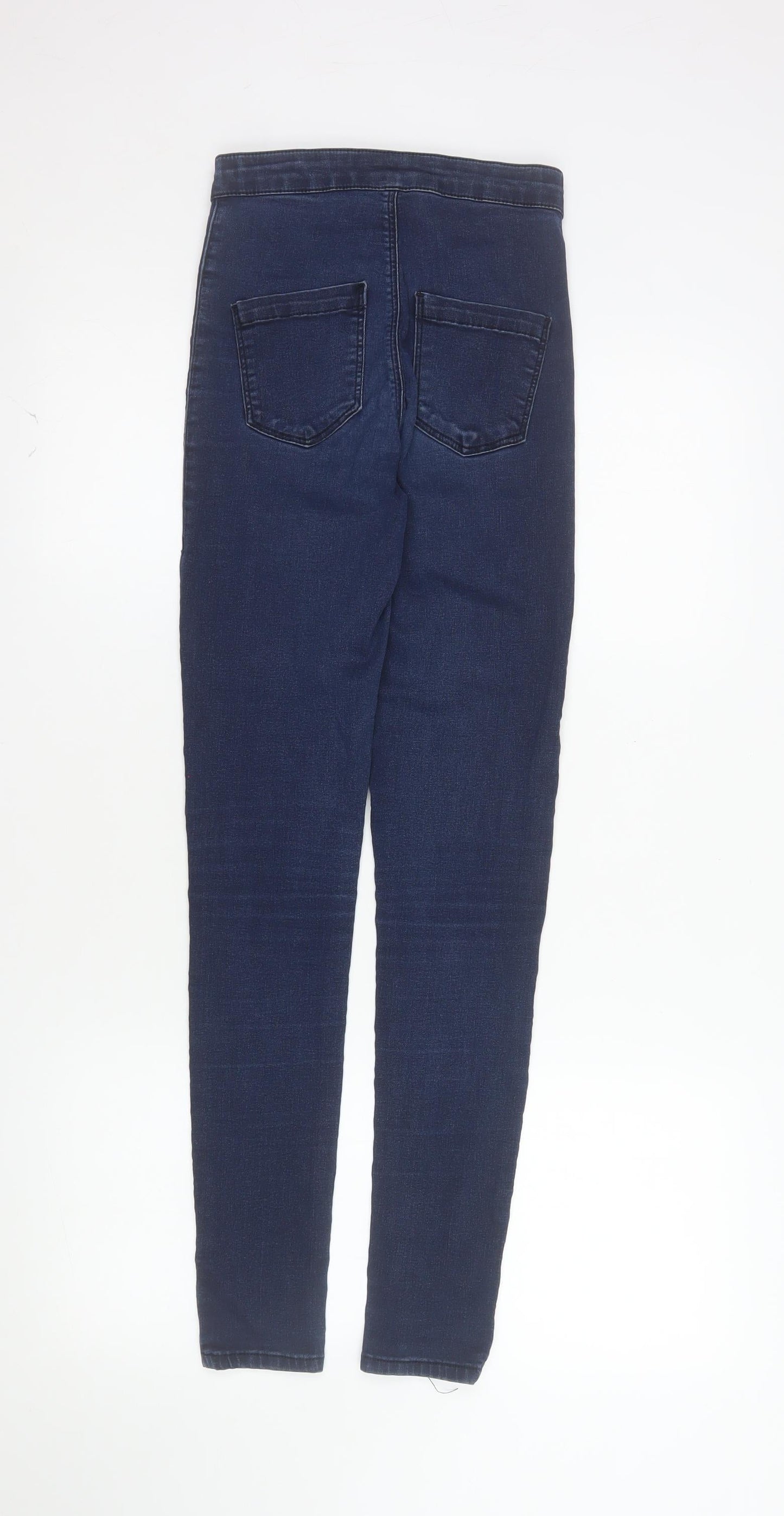 Topshop Women Blue Skinny Denim Jeans W26 L32 Stretch Slim Fit