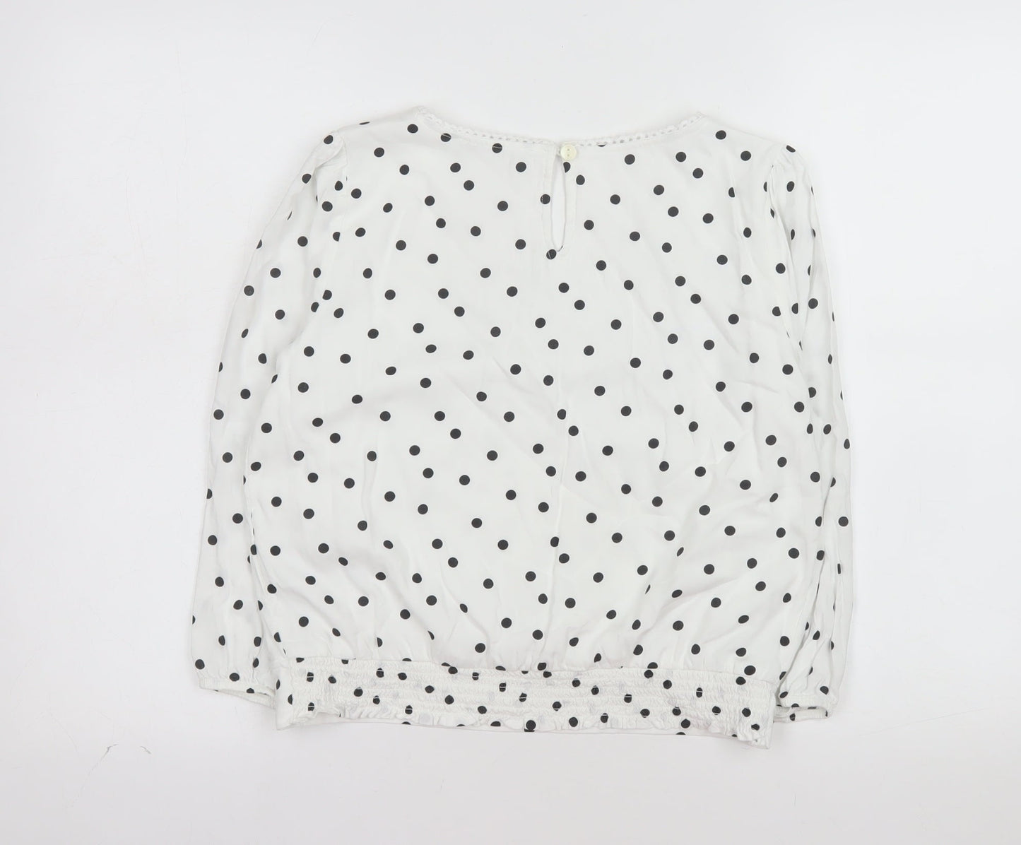 Abercrombie Kids Girls White Polka Dot Wrap Blouse Top 15-16 Years