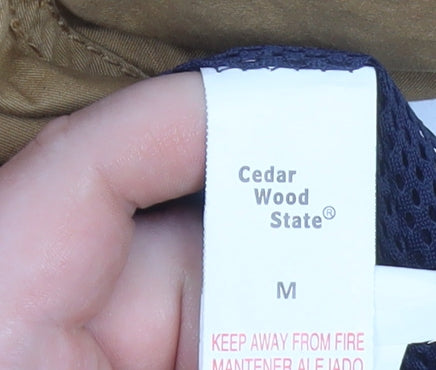 Cedar Wood State Men’s Brown Hooded Full Zip Windbreaker Jacket M