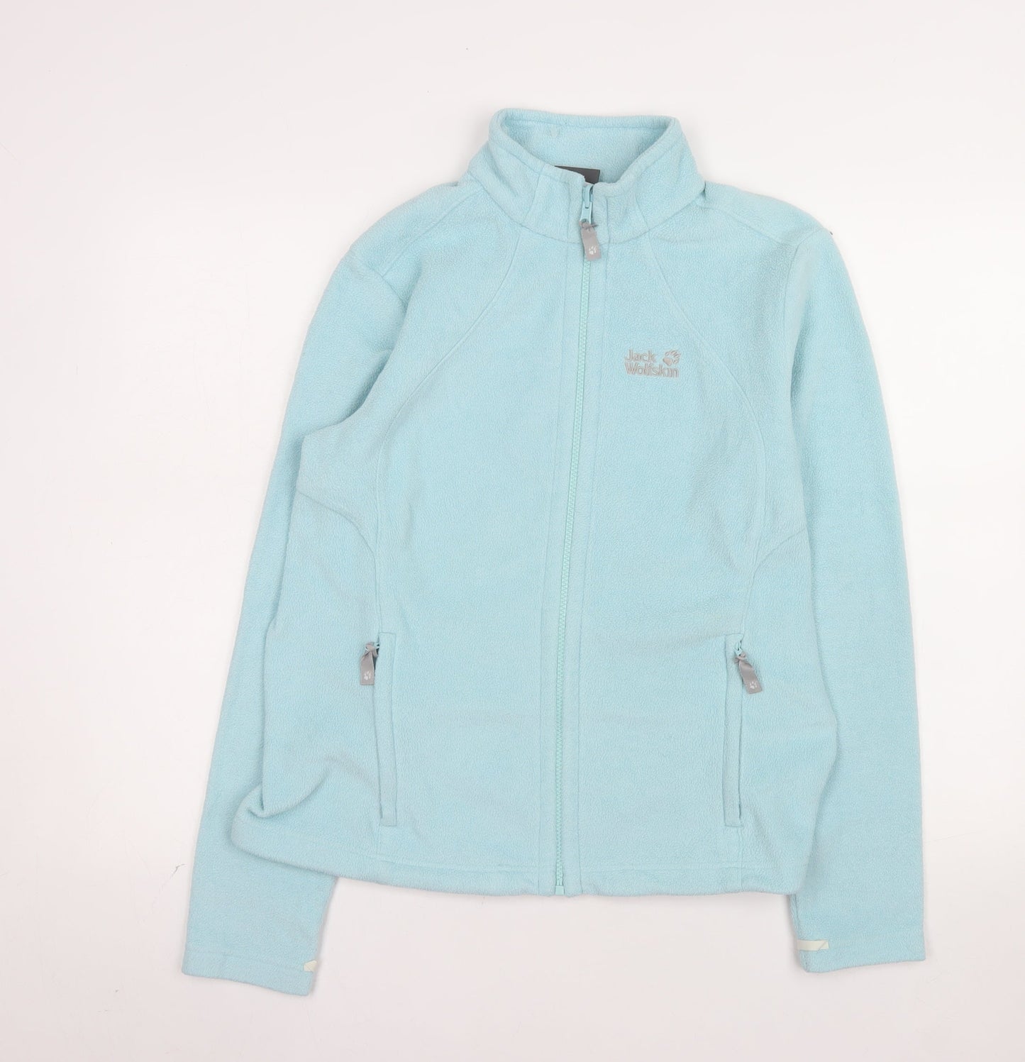 Jack Wolfskin Women Blue Fleece Full Zip Outdoor Jacket Size 16