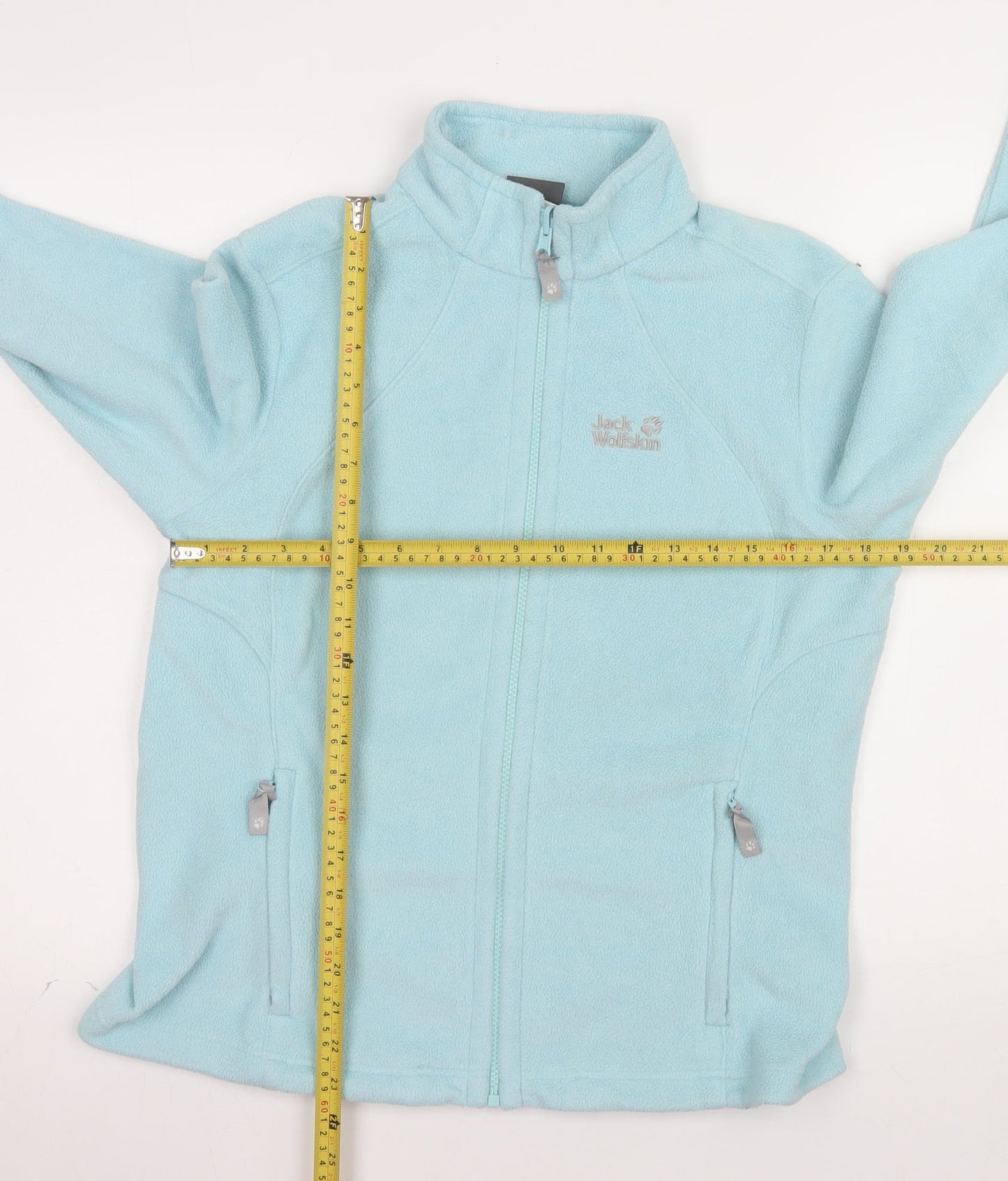 Jack Wolfskin Women Blue Fleece Full Zip Outdoor Jacket Size 16