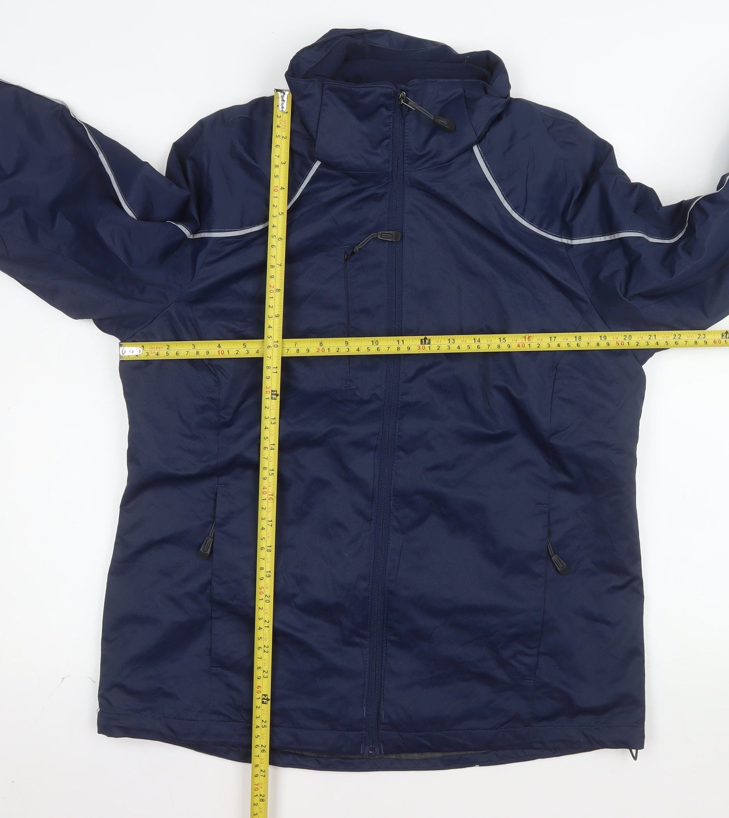 North End Womens Blue Waterproof Lined Jacket Size M