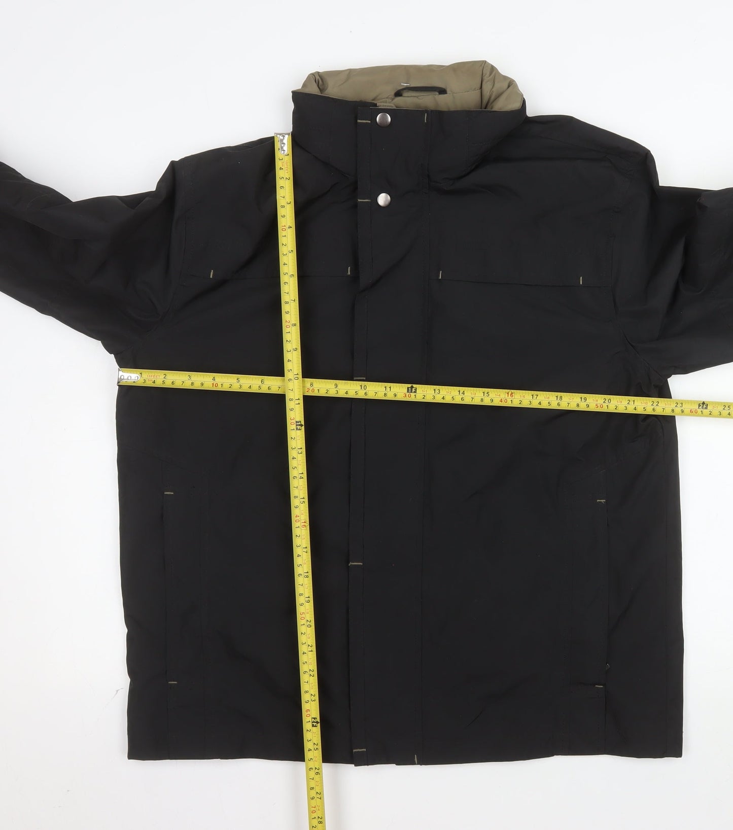 Midtown Men's Black Water Resistant Parka Jacket Size M