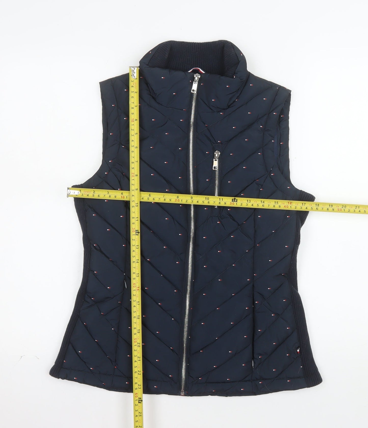 Tommy Hilfiger Women's Blue XS Puffer Quilted Waistcoat