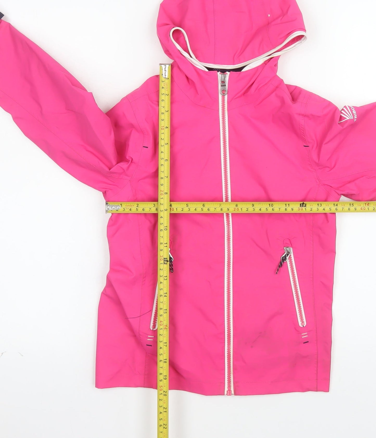 Decathlon Girls Pink 6 Years Hooded Waterproof Full Zip Jacket
