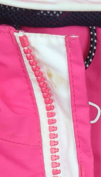 Decathlon Girls Pink 6 Years Hooded Waterproof Full Zip Jacket