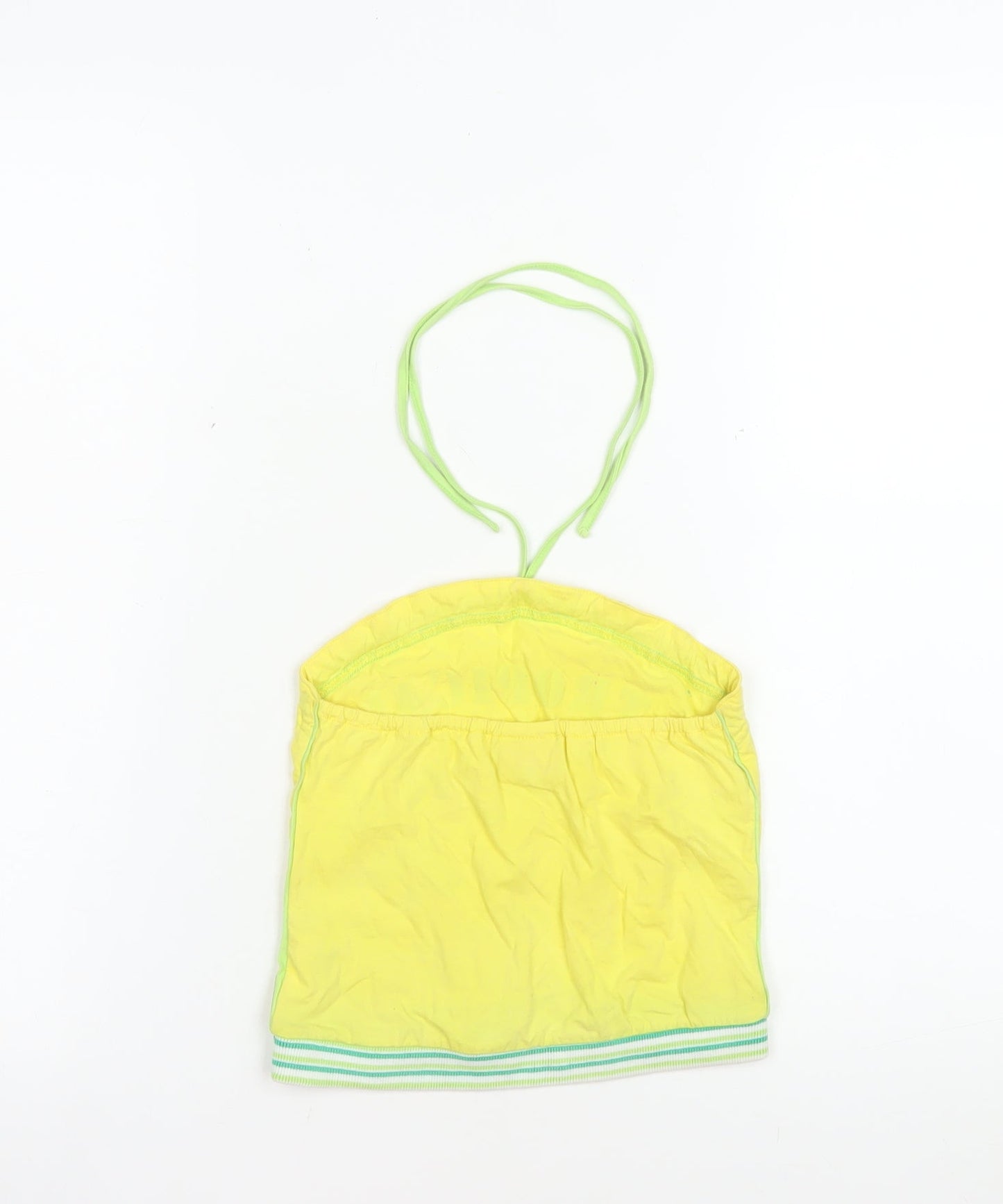 Weekender Kids Yellow Halterneck Tropical Paradise Camisole Top Size M