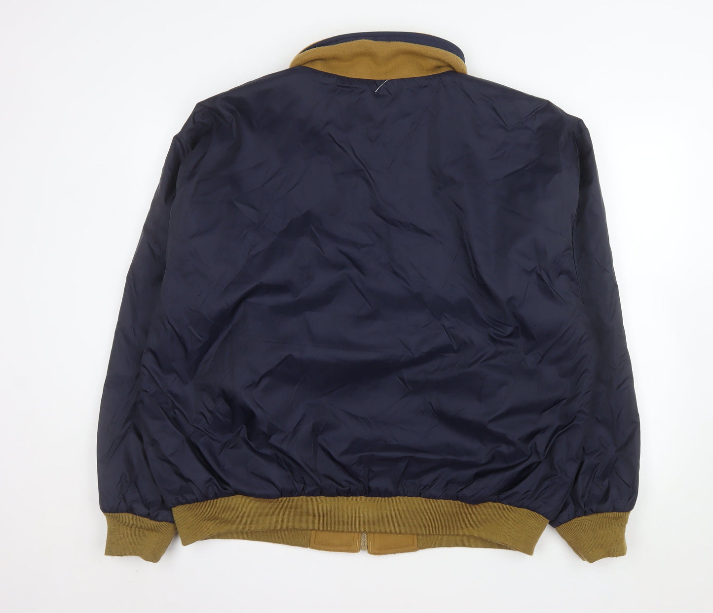 King Louie Men's Blue XL Bomber Jacket Nylon Lined Zip Up