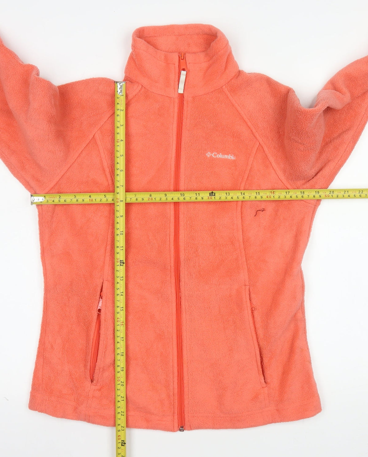 Columbia Women's Orange Fleece Full Zip Jacket Size M