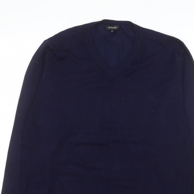 Additional view of Knithouse Men’s Blue 2XL V-Neck jumper