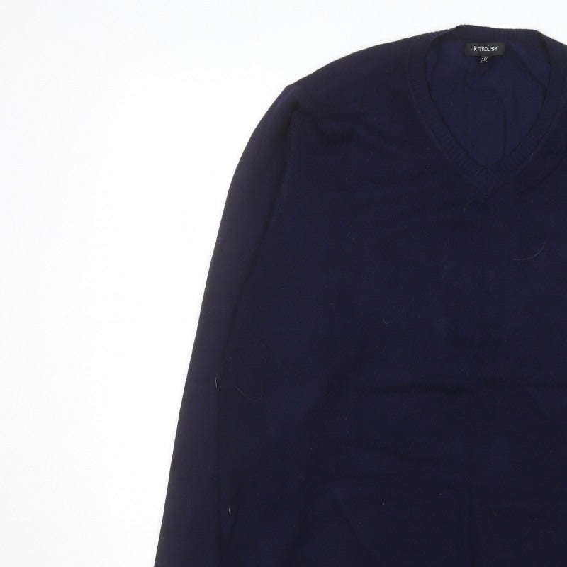 Additional view of Knithouse Men’s Blue 2XL V-Neck jumper