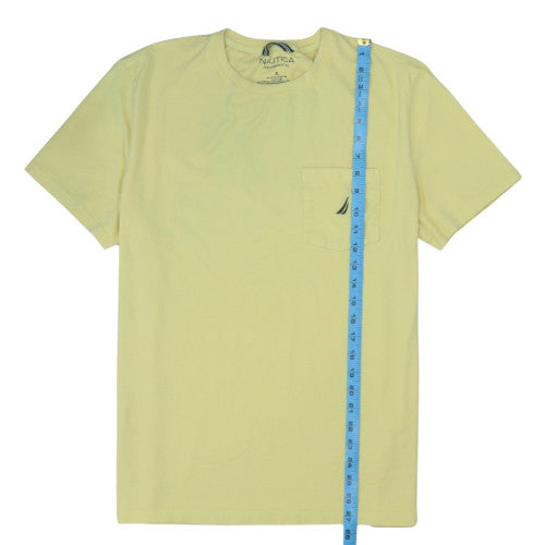 Nautica Men's Yellow XL Performance Crew Neck Cotton T-Shirt